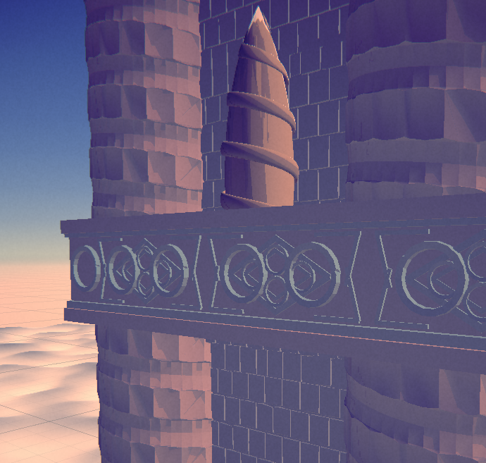 side view of tower detailing